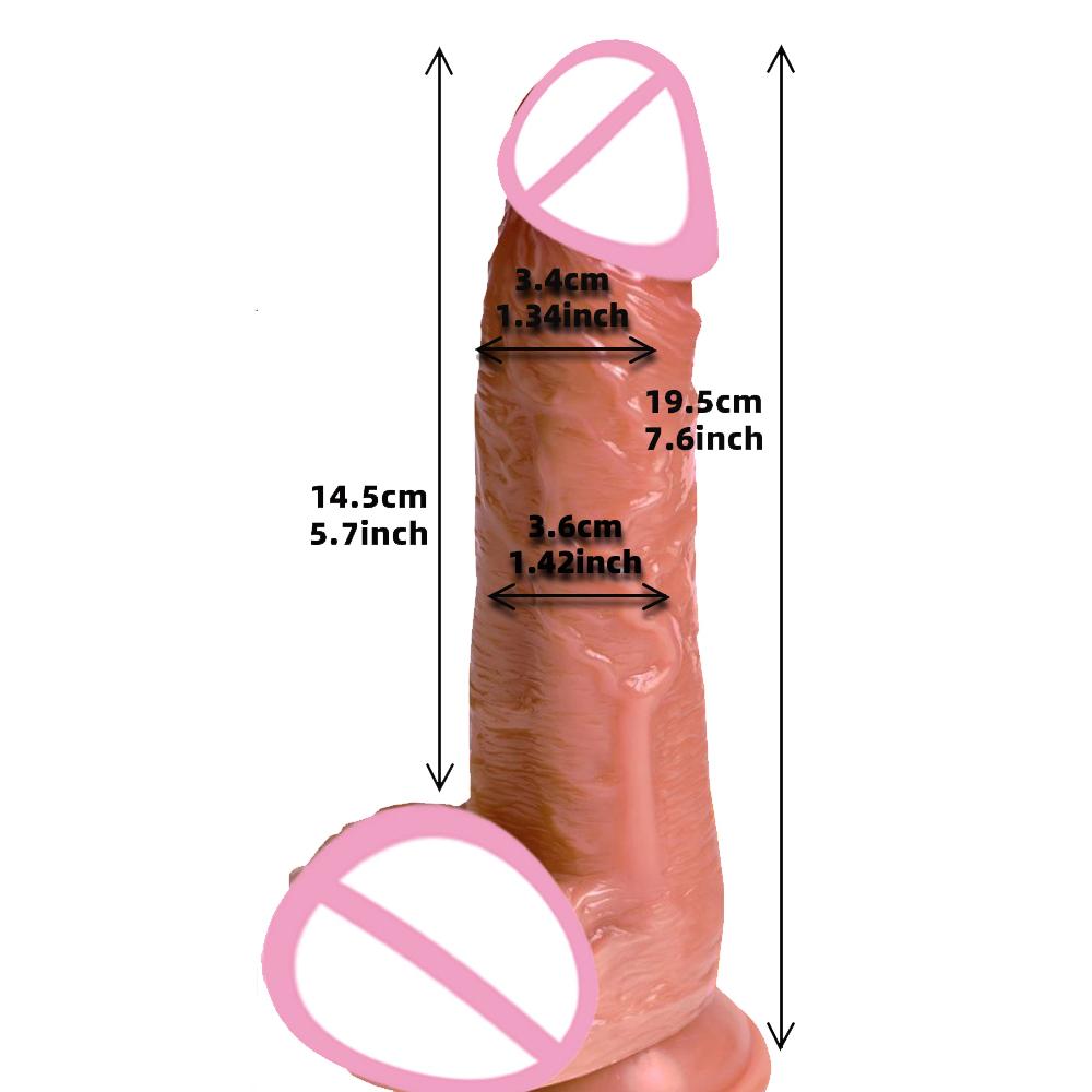 Realistic Soft Dildo Big Glans Cock Double Silicone Penis Vaginal Masturbation Suction Cup Dick Woman Man Anal Sex Toys