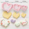 Jam Sandwich Cookie Cutter Biscuit Mold 3D Christmas Plastic Pressable Fondant Cookie Stamp New Year Cake Decor Baking Tools