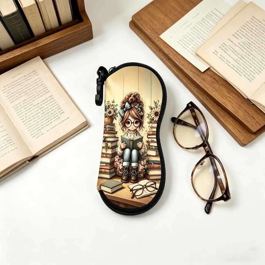 Eyewear Case Stylish Neoprene Eyewear Protector Sunglasses Pouch Vintage Glasses Bag For Daily Use Gift For Women Commuting