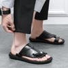 Men's Fashionable Flip Flops Beach Shoes Indoor Outdoor Commuting Casual Shoes Summer Sandals Travel Outdoor Flat Shoes New