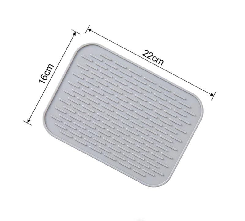 Vierkante Siliconen Hittebestendige Mat Antislip Onderzetter Pannenhouder Tafelgerei Afdruipmat Keuken Afwas Onderlegger M&Rectangular
