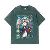 275 GSM Washed T-shirts 100% Cotton Frieren V1 Print Unisex Heavy Cotton T Shirt