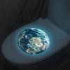 Funny Glow-In-The-Dark Earth Toilet Sticker Waterproof Bathroom Decor Removable Waterproof Bathroom Wall Vinyl Decal