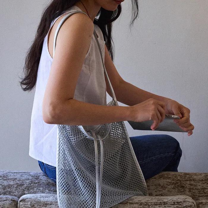 Mesh bag-silver