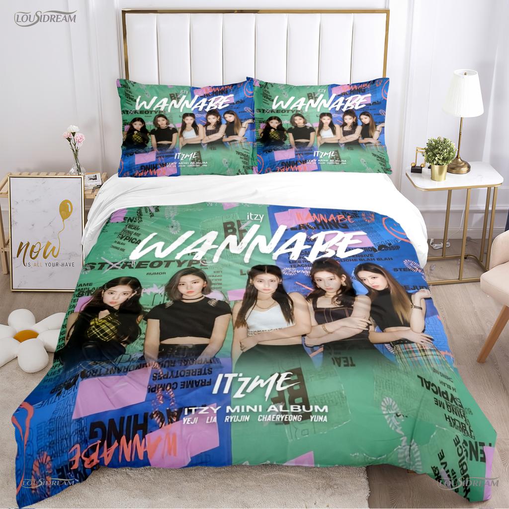 Itzy-Korean Singing Group All Season Duvet Cover Comforter Bedding Set Soft Quilt Cover And Pillowcases Single/Double/Queen/King