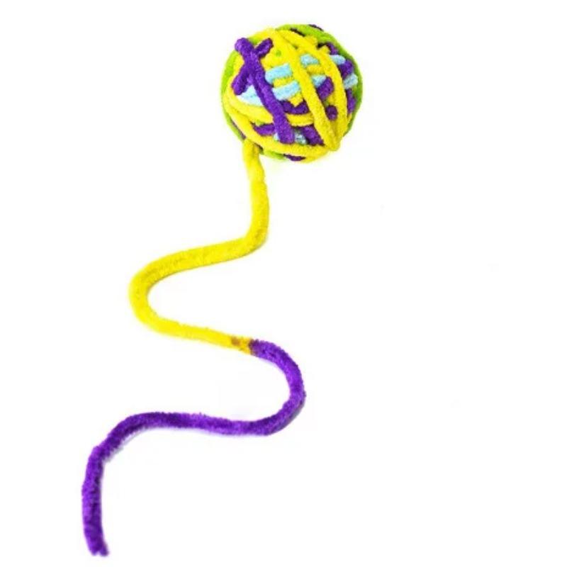 Pet Supplies Cat Bites Cat Teasing Toys Balls Bells Colored Yarn Balls