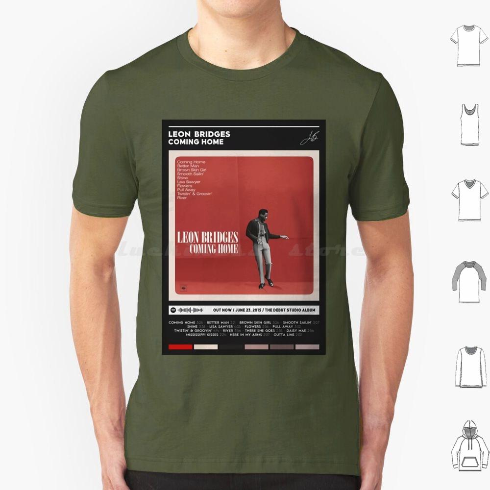 Coming Home Album Cover Poster T Shirt Big Size 100 Cotton Music Song Tracklist Playlist Leon Bridges Vintage Retro Hottime