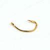 50pcs Gold Color Fly Tying Scud Nymph Hook Caddis Midge Shrimp Fly Tying Fish Hooks Size 10 12 14 16