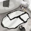 Irregular bathroom absorbent floor mat Non-slip quick-drying foot mat Special-shaped minimalist bathroom floor mat Door mat