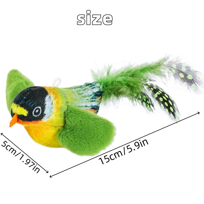 1PC Lifelike Catnip Bird Vivid Cat Toys Pet Catnip Simulation Molding Cat Teaser with Feather Soft Plush Fabric Toys for Kitten