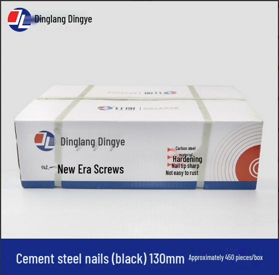 High-Strength Black Steel Nails for Concrete, Picture Hanging & Advertising