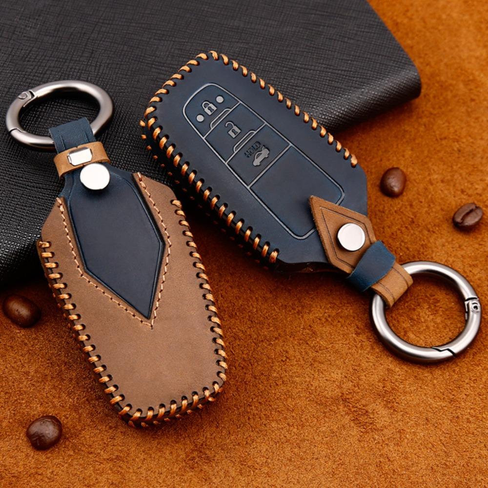 Für Toyota Autoschlüsselhülle Top-Grain Crazy Horse Leder Schlüsselhülle Luxus Schlüsselhülle Premium Schutz