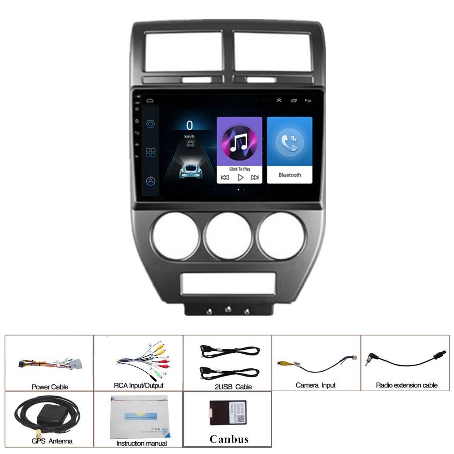 10.1''  Car Stereo Radio Mirror Link OBD RDS For Jeep Compass 2007-09