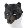 Realistic Bear Masquerades Mask Animal Head Half Face Mask for Halloween and Carnivals Parties Animal Costume Accessory