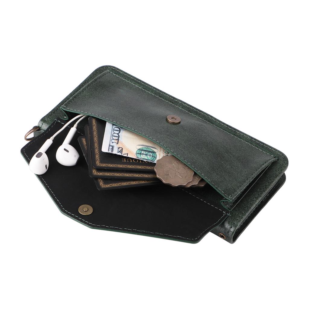 For Samsung Galaxy A24 4G (162.1mm) Leather Case Magnetic Closure Wallet Stand Phone Cover with Crossbody Strap