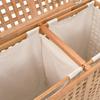 Laundry Basket 87.5 x 46 x 67 cm Solid Walnut Wood