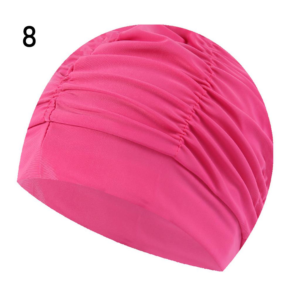Shower Cap Elastic Nylon Turban Flowers Printed Swimming Cap Pool Bathing Hat Long Hair Protect Waterproof Hats for Men Women