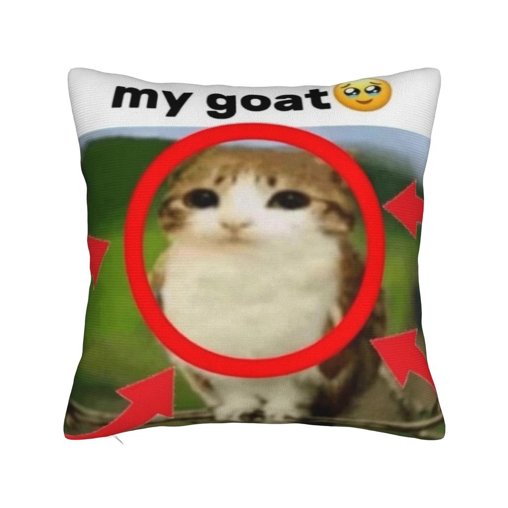 Pillow Case Meowl Cat Owl Cute Pet Stickers Print Pillow Cover For Sofa Couch Bed Living Room Vintage Pillowcases