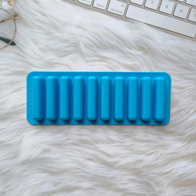 Silicone Long Strip Ice Cube Mold Non-Stick For Chocolate Jelly Biscuit Diy Baking Ice Cream Bar Tray Kitchen Tool 10 Grids