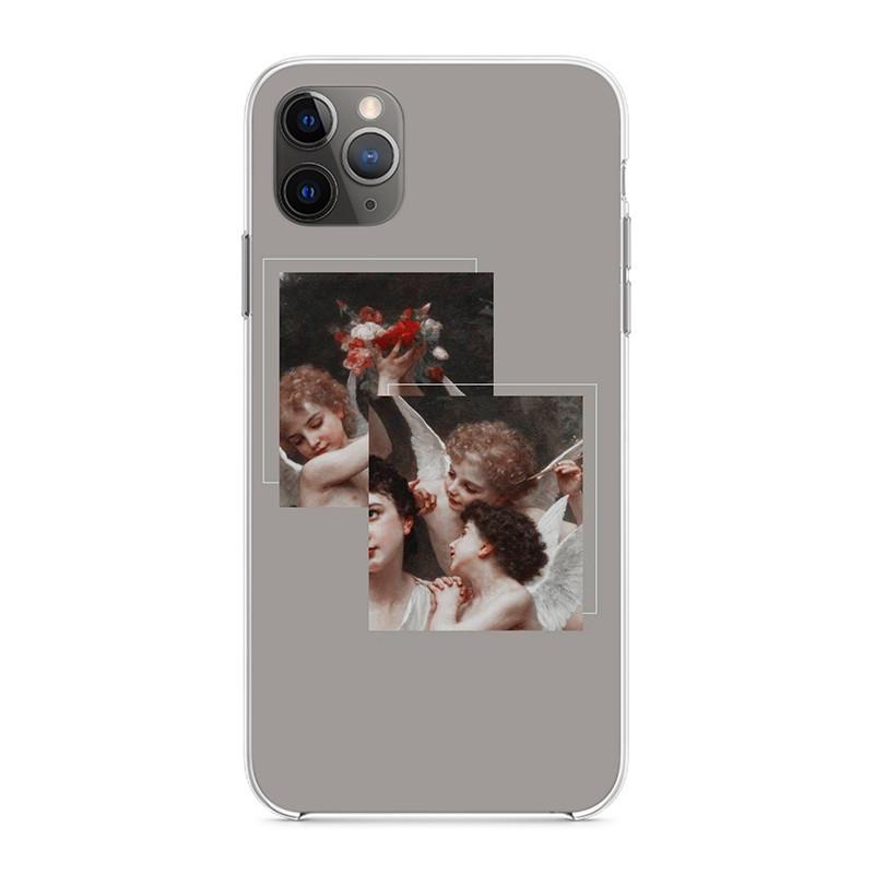 Soft Back Capa Classical Angel Modern art Phone Shell For Apple Transparent Iphone 5 5s 6 7 8 6s Plus X XR XSMAX SE 2020 11 PRO