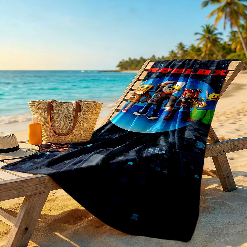 Roblox Beach Towel Super Soft Microfiber Quickdry Fabric Comfortable Lightweight Suitable for Sports, Travel, Swimming, Yoga, Bathroom, Beach, And Poo