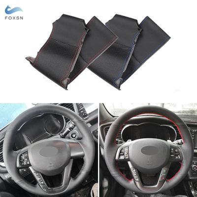 Handgeflecht perforiertes Mikrofaser-Leder, Auto-Styling-Lenkrad-Abdeckungs-Ordnung für Kia K5 Optima 2008 2009 2010 2011 2012
