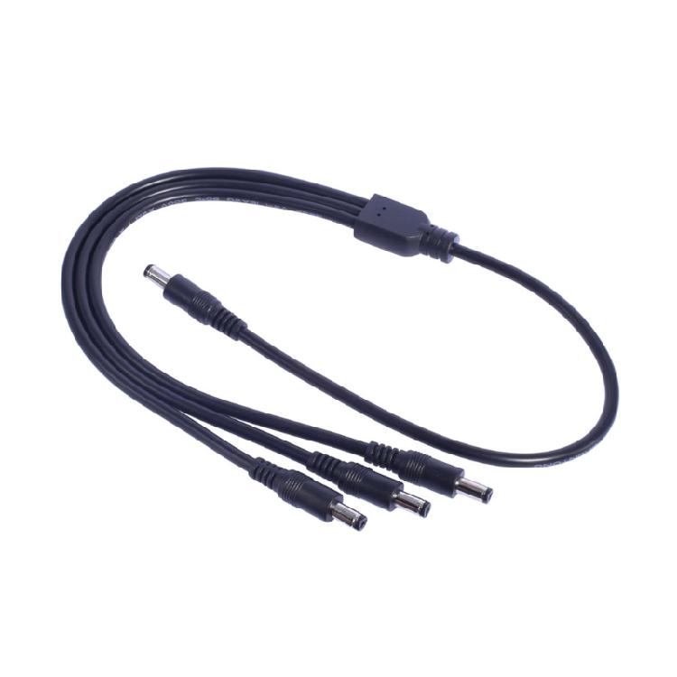 1 Male to 3 Male Way Splitter Connectors Cable for CCTV LED Light Bar 5.5x2.1m