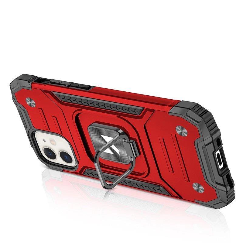 Wozinsky Ring Armor Etui Iphone 14 Plus Pancerny Pokrowiec Uchwyt Magnetyczny Ring Czerwone