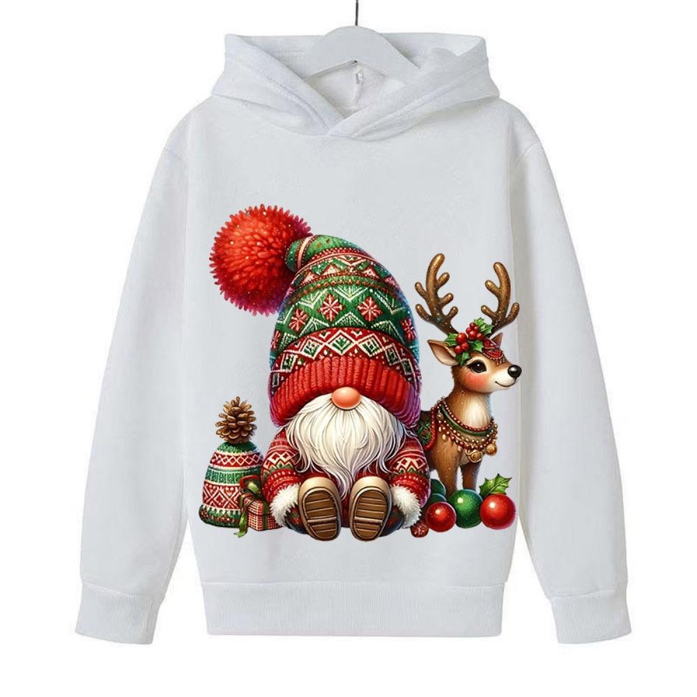 Sweatshirts, Christmas Hoodies, Cartoon Fashion, Santa Claus Printed Clothes, Children's Clothing for Boys and Girls