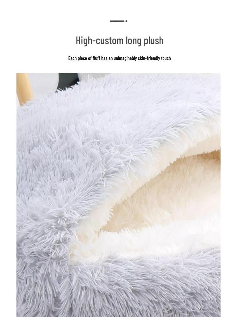 All-Season Enclosed Cat House: Cozy Bed for Cats and Dogs