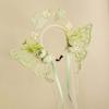 Mesh Big Butterfly Wing Hairpins Kawaii Elf Ear Headband Lovely Children's Headdress  Daily