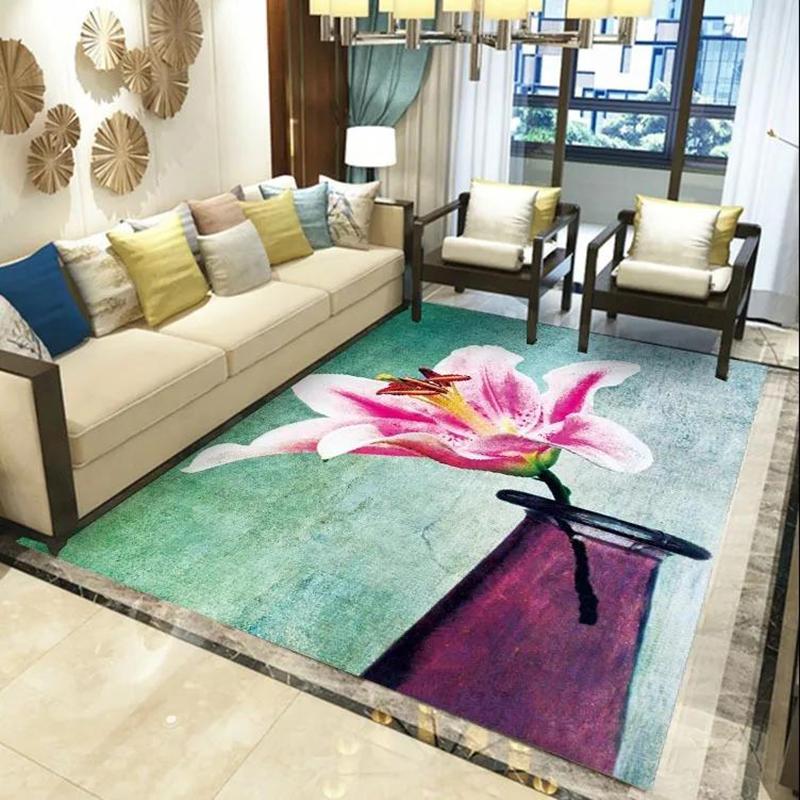 High Quality Printed Carpet 3d Carpet for Living Room Washable Large Area Carpet Bedroom Carpet for Household