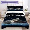 Custom Name Nighttime Dreamscape Bedding,Quilt Set Quilt Cover Pillowcase Home Birthday Gift(1 * Duvet Cover + 2 * Pillowcase, Without Core)_lx