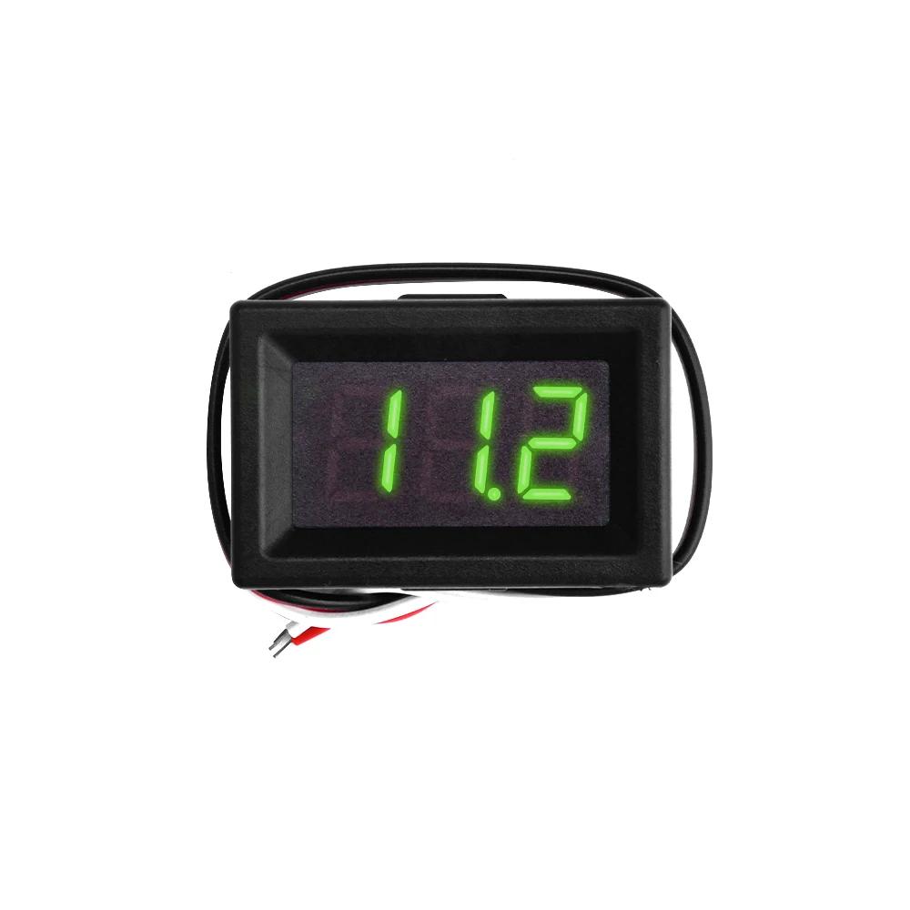 DC 3-30V Digital Voltmeter Voltage Tester Gauge LED Display 3-wire Cable Volt Meter for Car Motor Panel Mount 0.36 Inch