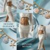 Summer Beach Waist Chain Ocean Inspired Motifs Waist Chain for women Coastal Style Dangle Belly Belt for Vacation Outfits