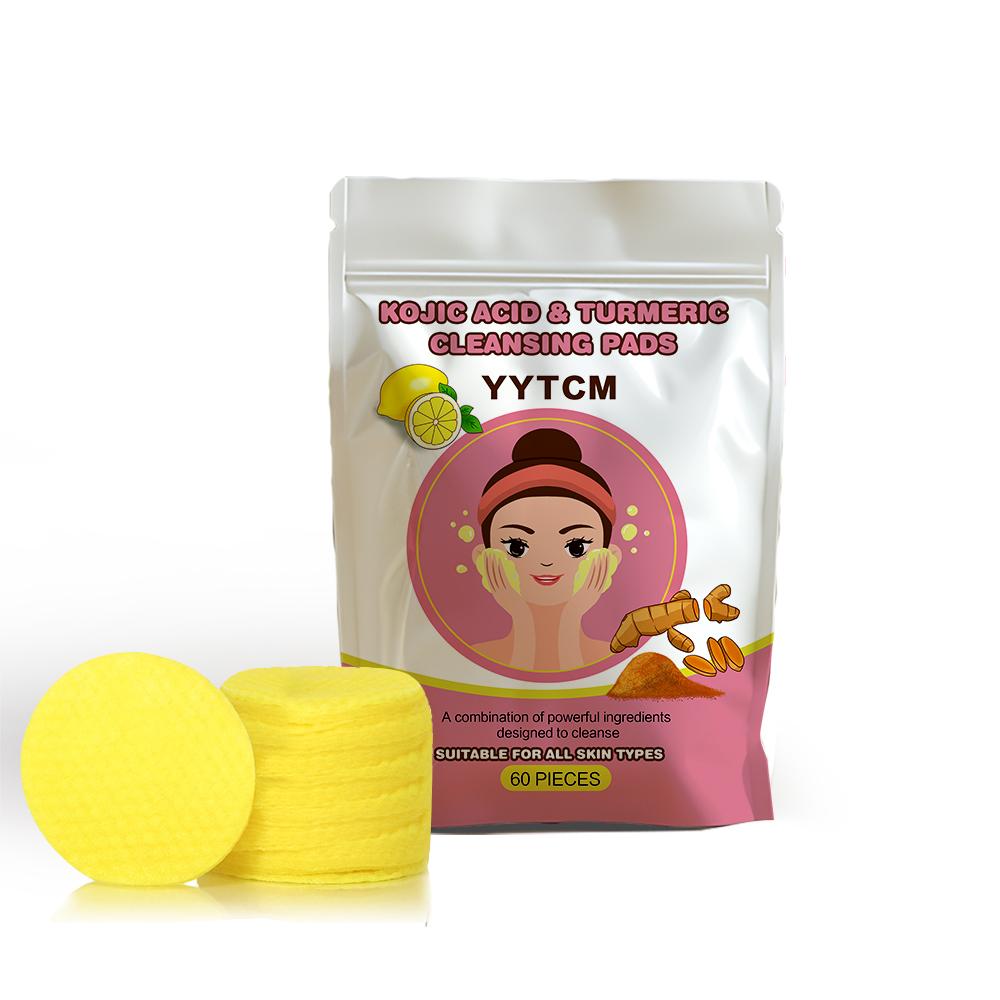 

Очищающее средство с койевой кислотой, куркумой и лимоном, очищающие диски для лица, глубокое очищение, увлажнение, 60 листов/упаковка