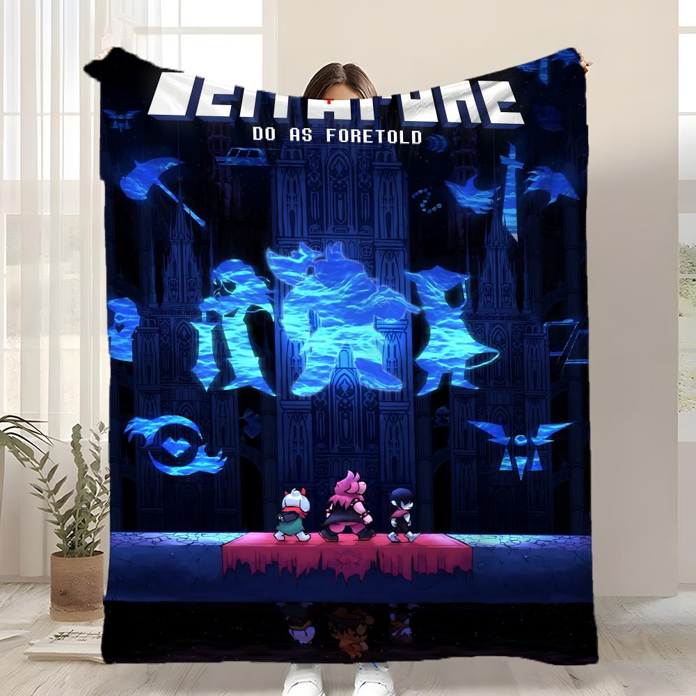 Game Deltarune Throw Kid-Friendly Flannel Throw Blanket Soft Warm Anti-Static Washable All Season