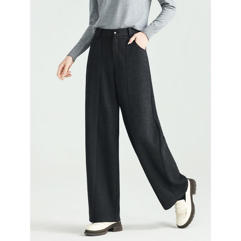 Mengshuya Winter High-Waist Relaxed Fit Pants for Pear Shapes