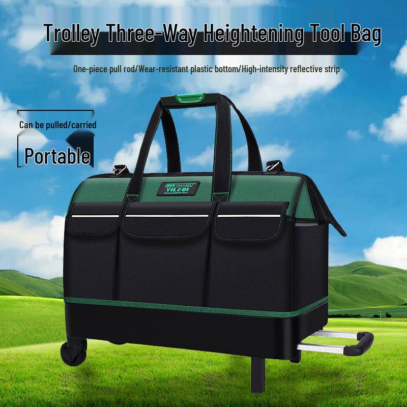 Lever-type Wear-resistant Canvas Tool Bag for Electricians and Woodworkers