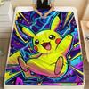Pikachu Warm Printed Flannel Blanket Perfect for Bedroom Sofa Travel Picnic.-TING