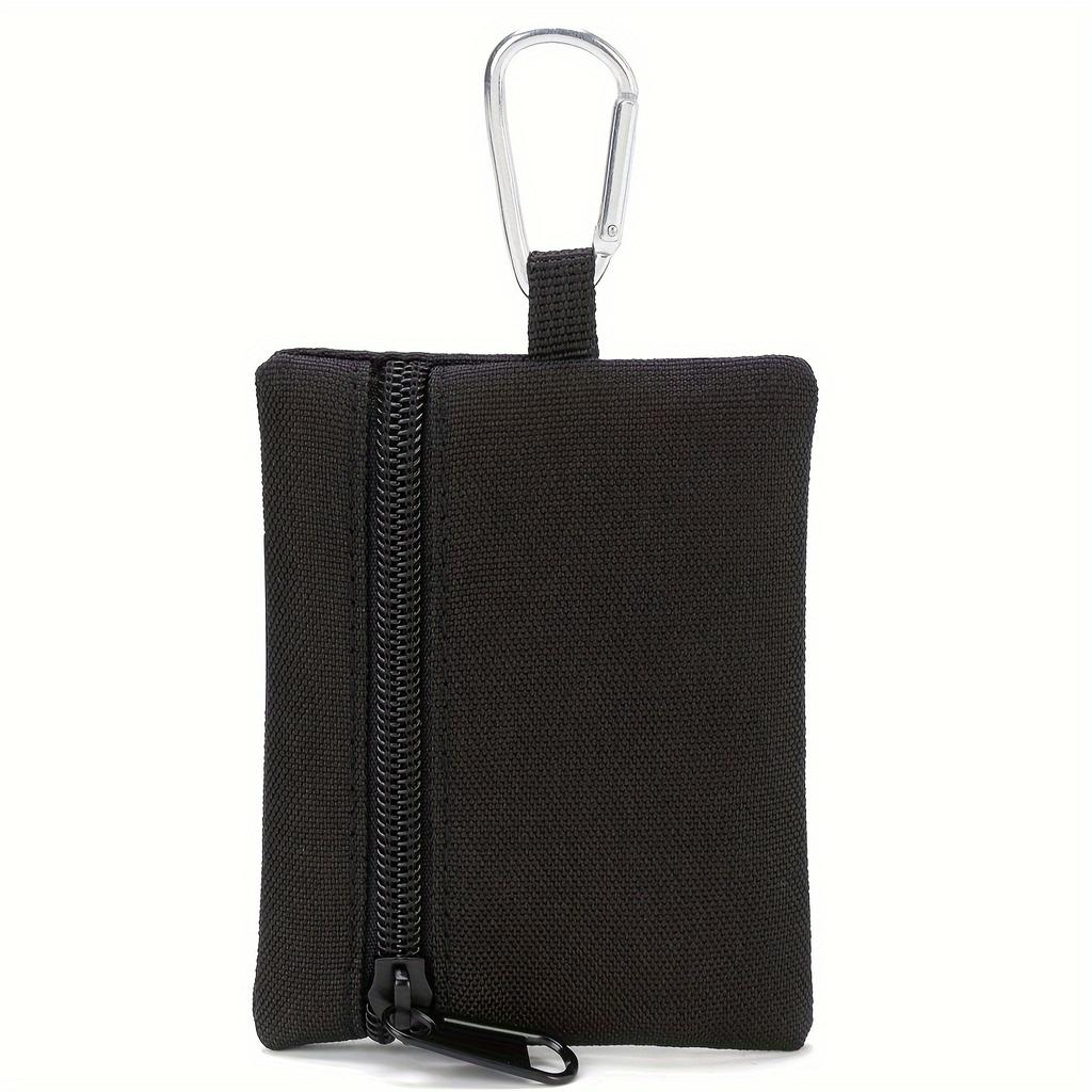 1pc Men's Simple Camping, Mountain Climbing And Fishing Coin Storage Zipper Card Holder, Key Earphones Small Wallet