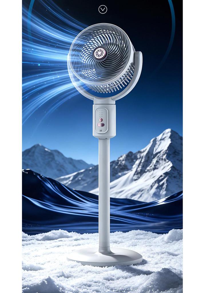Smart Air Circulation Oscillating Fan: Retractable & Portable for Home and Outdoor Use