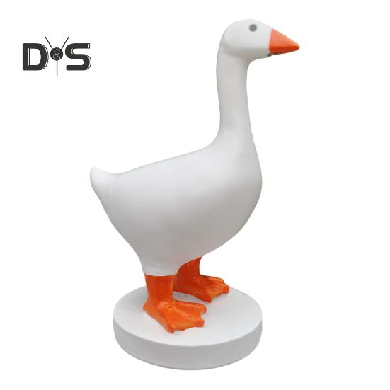 

Магнитный держатель для ключей в виде гуся, смоляная фигурка гуся с магнитным клювом, декоративный держатель для ключей для входа в дом, подарок на новоселье оранжевый