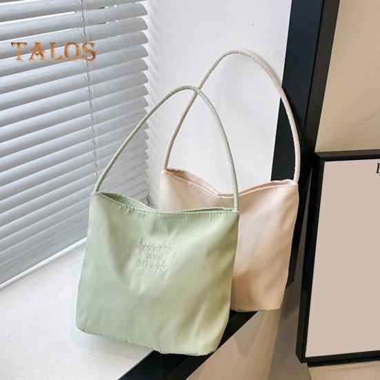Women's Shoulder Bag Nylon Solid Color Tote Bag Portable Ladies Casual Handbag Commuting Sac for Work Street Daily Outings