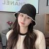 Straw hat female summer face small sunshade sunscreen straw bucket hat outdoor beach hollow breathable sun hat