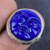 Cameo Moonface Gemstone Handmade 925 Sterling Silver Jewelry Ring Size 6.5 s8j68