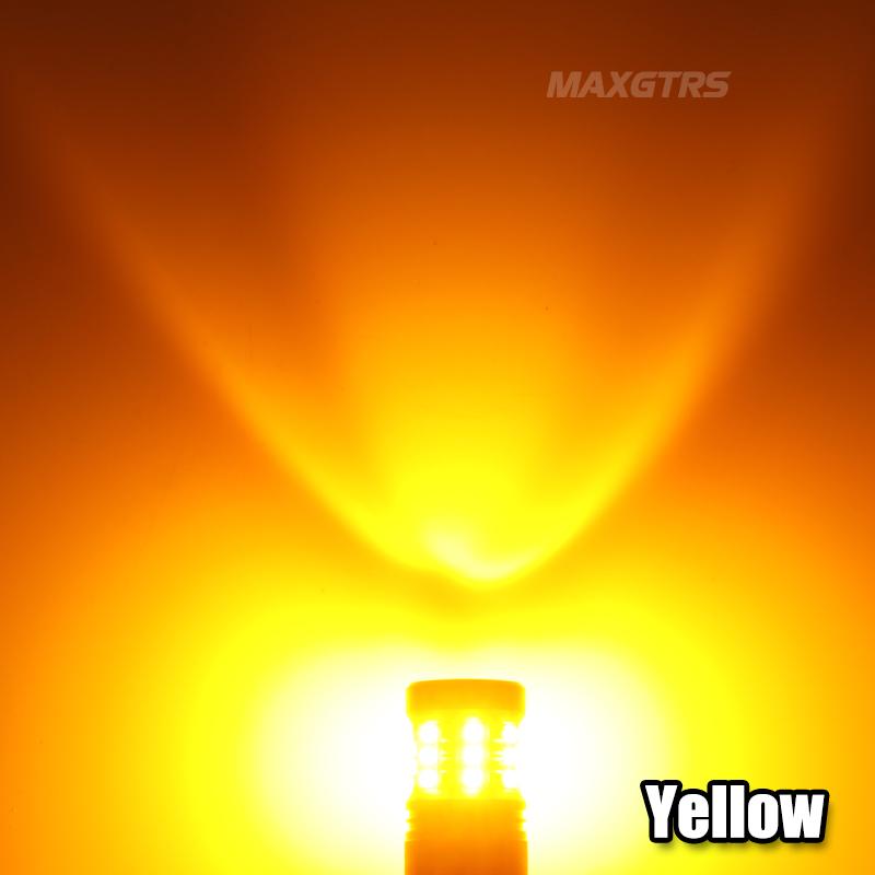 MAXGTRS 2x 1156 LED P21W BA15S 7440 W21W XBD Chip Turn Signal Light Backup Bulb Reverse Tail Lamp
