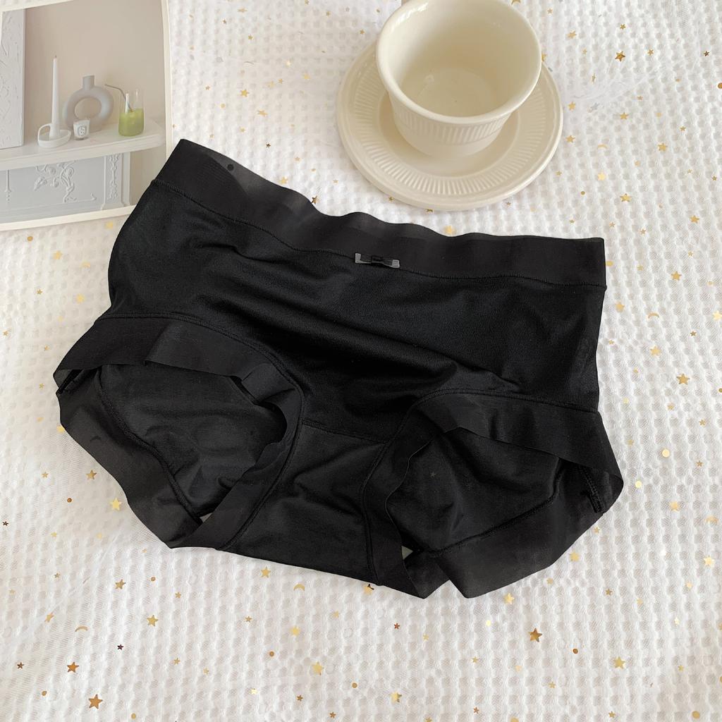 Super Thin Ice Permeable Facial Mask Underpants for Women's Large Summer Thin Mid Waist Briefs Seamless Breathable Sexy Lace Silk Gear Panties