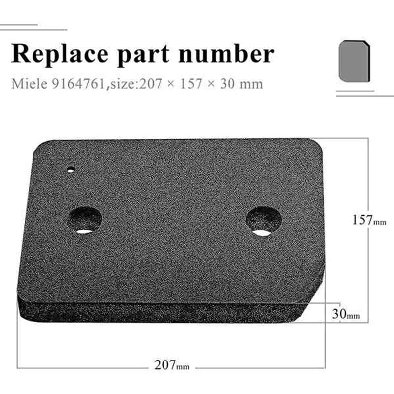 Tumble Dryer Foam Filter Kits for Miele 9164761 Dryer Heat Pump Dryer,Sponge Filter Mat Condensed Dryer Lint Filter-A63M