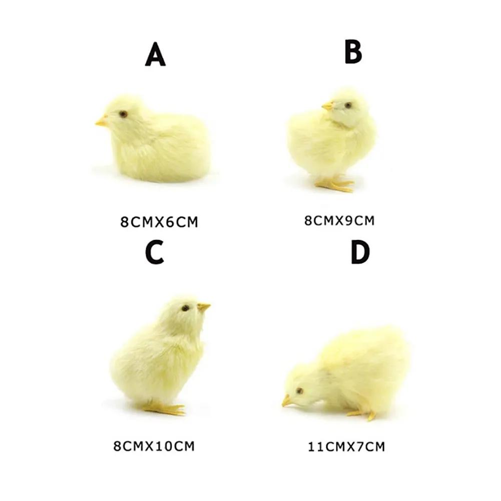Realistic Chick Decoration Cute Easter Chick Figurine Simulation Chick Easter DIY Miniature Chicken Garden Ornament Home Decor